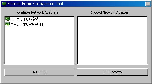 Ethernet Bridge configuration Tool